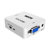 VGA to HDMI Adapter Mini Converter with Audio VGA HDMI 1080p for Projector PC HDTV Monitor TV-box