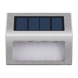 3 LED Solar Light Outdoor Stainless Steel LED Solar Light for Stairs Paths Deck Patio Garden